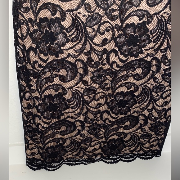 R&K Black Lace Dress with Nude underlay. Size 14. - Picture 7 of 8